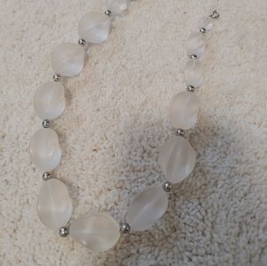3/$10 White costume necklace
